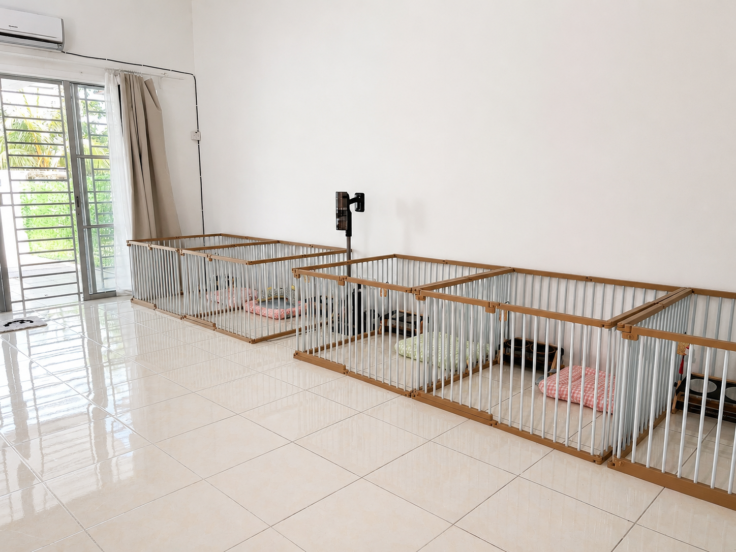 Pet boarding area at The Paw Room